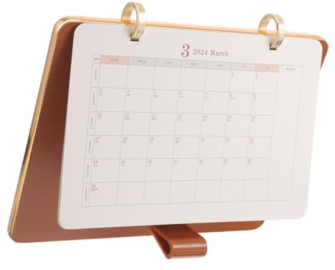 DOITOOL Schreibtischkalender Monatskalender Fürs Büro Jahreskalender 2024 Dekorativer Tischkalender Für Den Schreibtisch Bürokalender Schreibtischdekoration Klappkalender Für Den