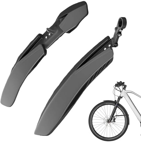Pruojhw Parafanghi per Biciclette, paraspruzzi per parafango Anteriore e Posteriore Contro Fango e, per Bici da Strada da 24 26 27,5 Pollici Quando Bagnato