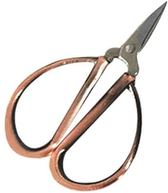 mophrati Tijeras de sastre, tijeras de costura, accesorios corte prácticos delicados, punto cruz afilado portátil para el hogar, costura DIY, cobre rojo
