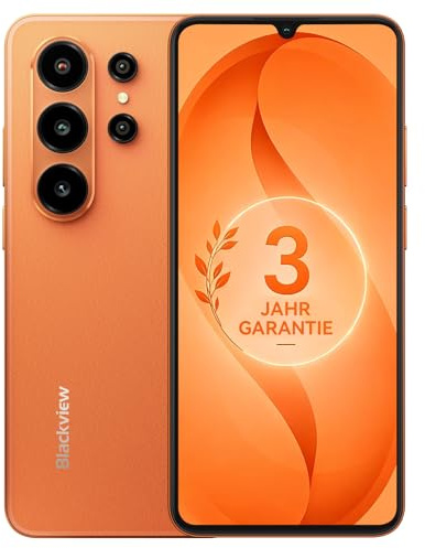 Blackview Wave 10C Handy Ohne Vertrag, 6,88 HD+ IPS Android 16 Smartphone, 16GB+32GB/1TB,32MP+13MP, 5000mAh,4G Dual SIM Smartphones,Face ID/GPS/OTG/3.5mm/3 Jahre Garantie, Orange
