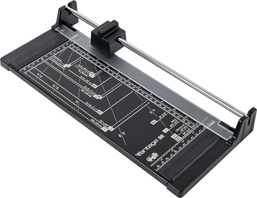 Dahle Vantage 50 Rotary Trimmer, 12 Cut Length, 5 Sheet Capacity, Self-Sharpening, Automatic Clamp, German Engineered Paper Cutter