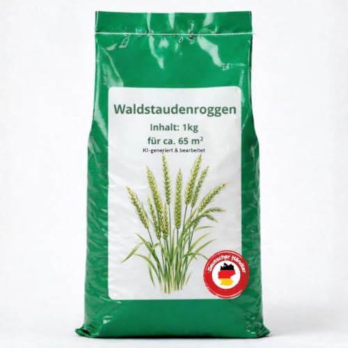 Samenshop24® Waldstaudenroggen, Inhalt: 1kg Saatgut, alte Getreide-Sorte mit sehr hohen Werten an Mineral-, und Ballaststoffen