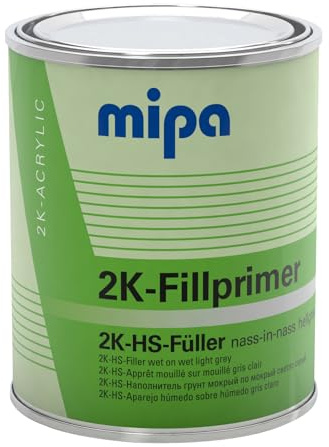 MIPA 2K-HS-Fillprimer Nass-in-Nass-Füller hellgrau, 1 Liter