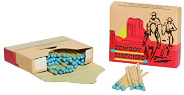 Mil-Tec Cowboy-Matches Allumettes de Cowboy, Rouge, 5 x 6,5 x 1,5 cm