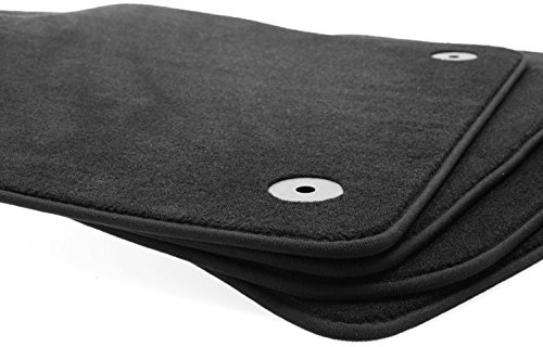 AZUGA Premium Velours Fußmatten passend für VW Touran ab 2007-8/2015 (runde Befestiguns-Clips) AZ14000120