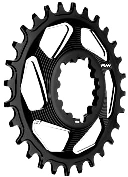 Funn Solo DX Plateau, SRAM Direct Mount, Offset 6mm | Alu AL7075 CNC, dents alternées, fixation boost et non-boost, bonne rétention de chaîne, usage VTT, BMX et route