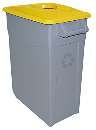 Denox Conteneur Zeus avec Ouverture, 65 L, Jaune