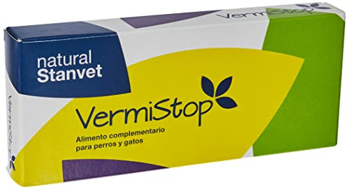 STANGEST VermiStop | Complemento Nutricional para la Salud Digestiva de Perros y Gatos | CREA Ambiente Hostil contra los Parásitos | 20 Comprimidos