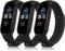 3-Pezzi Cinturino per Xiaomi Mi Band 5 Mi Band 6/6 Nfc,Silicone Morbido Cinturini per Mi Band 5/Mi Band 6 Bracciale,3 Nero