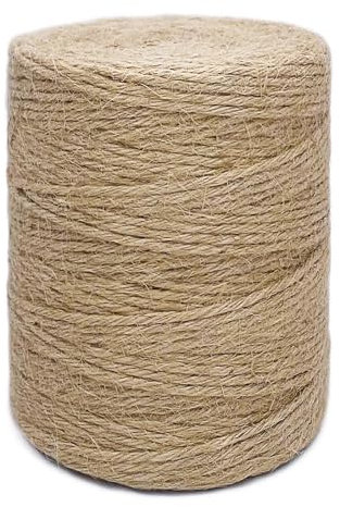 Cuerda de cáñamo de 50 m de 3 mm de sisal para rascador, cuerda para decoración de bricolaje y jardinería