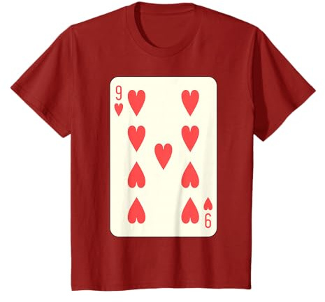 Spielkarte mit neun Herzen | Halloween-Kostüm für Paare T-Shirt
