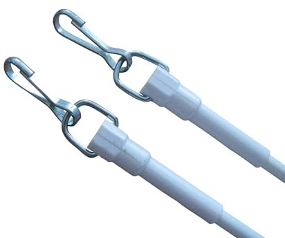 rewagi – Schleuderstab Dekoplast, Gardinenzubehör, Gardinen, Vorhang Weiss – 4 Stück Länge: 50, 75,100 cm (Länge 100 cm)