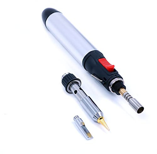 WANGCL Butan-Lötkolben 4 in 1 Lötkolben Stift Kit Kabellose Gasschweißbrenner Temperatur Einstellbar Schweißlötkolben Werkzeug