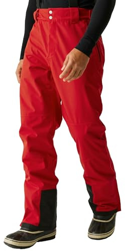Dare 2b Pantalones de esquí reciclados para Hombre | Medias de Pantalones Transpirables con tecnología ARED | Tirantes Ajustables y Polainas de Nieve, Peligro Rojo, L