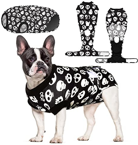 CuteBone Dog Surgery Recovery Suit Cat Surgical Onesie Female Body Suits Male Prevent Pet from Licking Wounds SSF05L