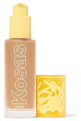 Kosas Revealer Liquid Foundation SPF 25 – Medium Buildable Coverage, Hydrating Natural Glow Finish, Light Medium Neutral 200