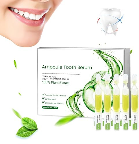 Dentifricio Per Fiale,Siero Per Denti Per Fiale,3 V Essenza Usa E Getta,Ampoule Tooth Serum,Gel Sbiancante Per Denti,Fiala Dentifricio Per La Rimozione Di Tartaro E Placca,Rinfrescare L'Alito
