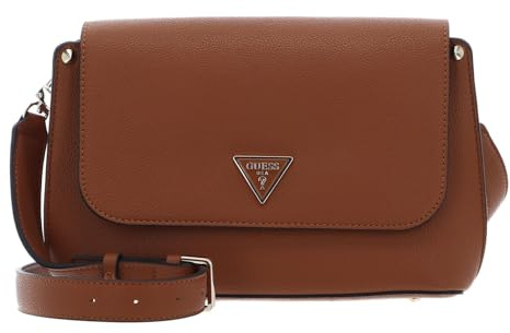 GUESS Meridian Flap Crossbody Bag Cognac