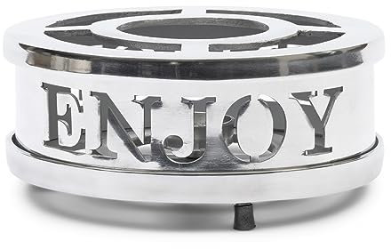 Riviera Maison Rechaud Silber, Käsefondue, Wärmepfanne, Handgefertigt - RM Enjoy Rechaud - Aluminium - (ØxH) 22x7
