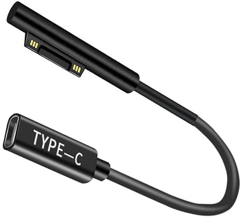 Bacron USB C Laptop Charge Adapter Magnetic 15v Cable, USB-C to Magnetic 100w 15V Adapter made for Surface Pro 7/Pro 6/Pro 5/Pro 4/Pro 3, Surface Laptop 4/3/2/1,Surface Book, Surface Go 3/2/1 Series