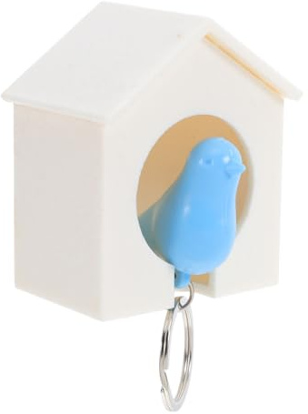 Alipis Schlüsselanhänger Vogelhaus Mit Blauem Spatz Und Weißen Haus Material Inklusive Sicherheitspfeife Und Alarmpfeife Für Und Schulanfang