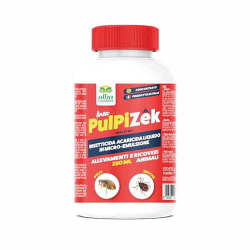 Albagarden - Insetticida Pulci Zecche Acari - Antiparassitario per Disinfestazione Ambienti Frequentati Da Animali E Allevamenti - Concentrato x 250 ml