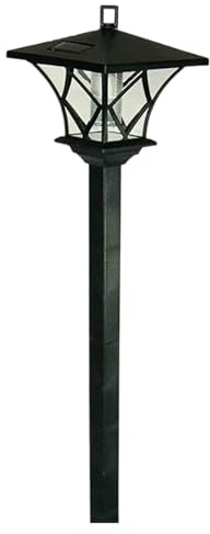 Ghjkldha Lampione solare, Lampione solare per esterni | Lampada da terra solare | Lampada da giardino vintage, lampada da terra, lampada decorativa esterna per giardino, cortile, cortile, percorso
