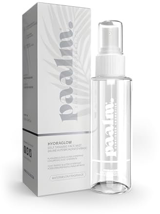 Paalm | HydraGlow Autobronzant Naturel - Teint Glowy, Bronzage Progressif, Hydratation Profonde, DHA Naturelle, Séchage Rapide 100ml