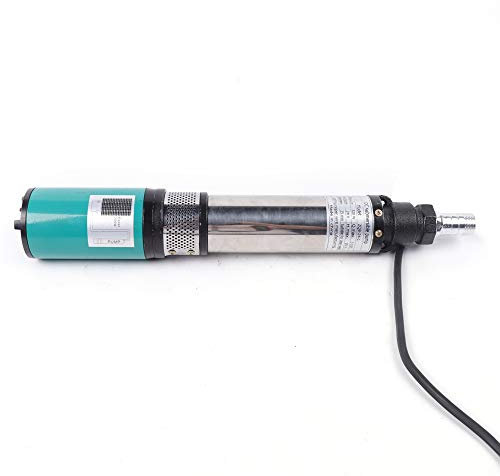 SOLOCJNL Pompe de puits profond, 320 W DC24 V Pompe à eau solaire 5 m³/h Trou de forage profond pour usines, terres agricoles, ranch, irrigation