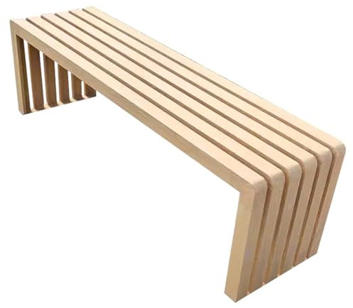 LYXXJRYBHD Gartenbank Ohne Armlehne, Gartenbank Holz, Bank Outdoor, Außenbank, Öffentliche Ruhehocker, für Hof, Veranda, Rasen, Hinterhof(Natural,Large)