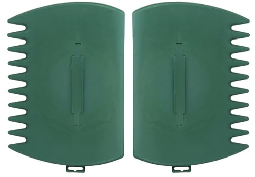 Ragyzity Lot de 2 râteaux à feuilles de noisette, râteau à main en plastique, pour ramasser les feuilles de jardin, herbe coupée