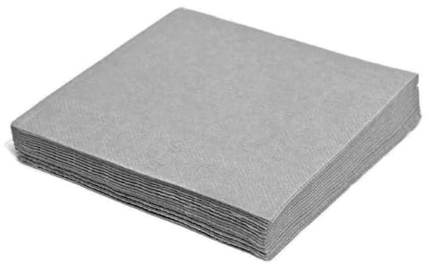 250 Servietten Restauranttücher Tischservietten PAP 24x24cm 1/4 Falz 2-lagig nach Wahl (Grau)