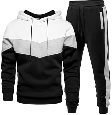Riskrole Men's Hoodie Tracksuit 2 Pieces Set Athletic Casual Hooded Sweatshirt and Joggers Set Sweatsuit Outfits