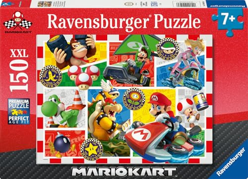Ravensburger Puzzle Spaß mit Mario Kart - 150 XXL Teile Puzzle ab 7 Jahre | 150 XXL Teile Mario Kart Puzzle, Kinderpuzzle ab 7 Jahre, Ravensburger Qualität
