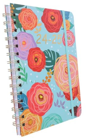 minkissy Agenda Accademica 2024-2025: Quaderno a Spirale Floreale Agenda Annuale Planner degli Appuntamenti Planner Mensile Settimanale