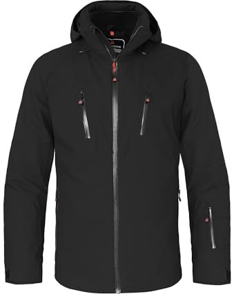 Bergson RESO 2 | Herren Skijacke & Winterjacke, wattiert, wasserdicht, Winddicht, atmungsaktiv, Black [900], 24 - Herren