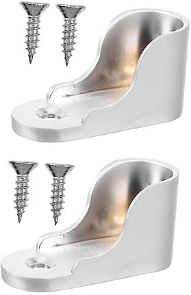 MUSISALY 2piezas Soportes para Barra De Armario Casquillo Aleación Zinc Base Fácil Instalar Orificios