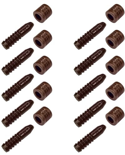 cyclingcolors 10x Möbelverbinder Kunststoff Führungsstift Verbindungsstifte für Zargentische Ausziehtische, Dunkelbraun