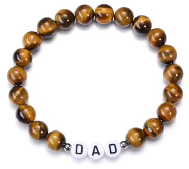 GEHECRST Personalisierte Armband mit Namen Buchstaben Perlen Partnerarmband Heilsteine Armband Perlenarmband Freundschaftsarmband Yoga Armband Personalisierte Geschenke für Partner Freunde Familie