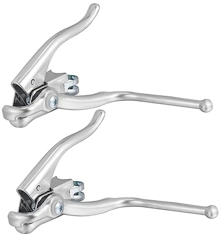 Gatuida Lenker Silber Rennrad 1 Paar Bremshebel aus Aluminiumlegierung | Fahrradteile für Fahrten, Glatte Oberfläche, Hohe Härte, für Lenker an Bike