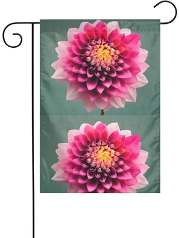 LAABBE Dahlie Blume gedruckt Garten Fahnenmast Outdoor Hof Dekoration Mode 30,5 x 45,7 cm
