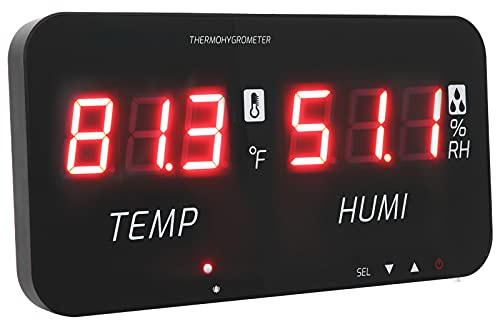 Qudinip Termómetro Higrómetro TA623A, Medidor Digital de Temperatura y Humedad con Sonda de Sensor de Alta Precisión y Alarma de Luz Sonora, para la Industria DC5V