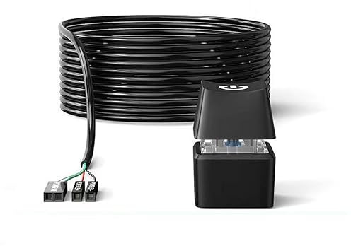 Aboiled LED Light Computer Desktop Switch PC Motherboard External Power Button Extension Cable for Home Office 10M Black Easy to Use