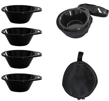 Bol de Viaje - Vajilla Apilable con de Almacenaje,Set de 4 Boles de Cocina,Viajes Excursión Mochilero Picnic Aire Libre Interior Cocina Hogar Cena Almuerzo Barbacoa Playa