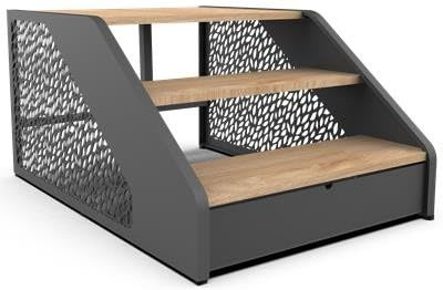 Poolex SP-STEPS-7016B Treppe für Spa, Holz, sicherer Zugang, robust und stabil, einfache Installation, kompatibel mit den meisten Whirlpools, optimaler Komfort für den täglichen Gebrauch