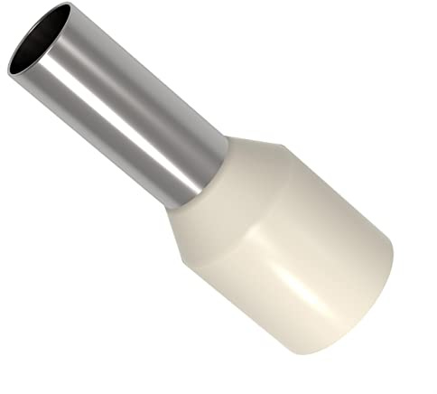 AUPROTEC Trådhylsor från 0,34–50 mm² isolerade 10–1 000 stycken, urval: (1 000 stycken, 10 mm² elfenben)
