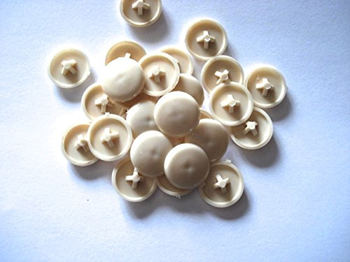 100 POZI SCREW COVER CAPS LIGHT CREAM