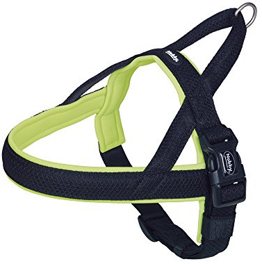 Nobby, pettorina per cani, tipo norvegese, modello Mesh Preno L-XL(L: 68-85 cm + 54 cm; B: 40/45 mm) giallo neon