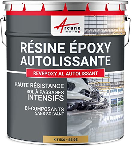 Resina epossidica autolivellante per pavimenti, garage - REVEPOXY - 148-5 kg Beige - RAL 1001 - ARCANE INDUSTRIES