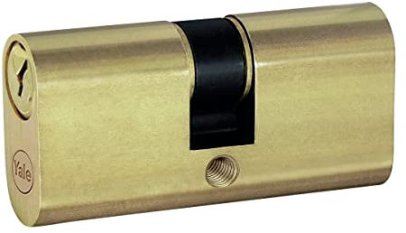Yale cilindro ovale per serrature YN0901003000 Color Ottone, 30/30 mm, 3 Chiavi